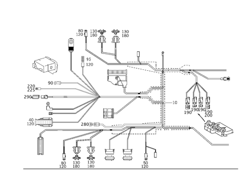 Cable Harness for Comtrol Display System Oms for 2005 Mercedes-Benz CL500 #1
