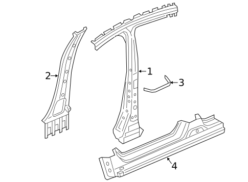 Center Pillar & Rocker for 2021 Acura ILX #0