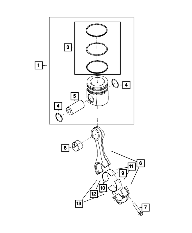 5003650AA - 6.7L Turbo Diesel; Engine: Piston Pin Ring for Mopar Image