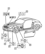 5103221AA - Labels: Fan Caution Label for Chrysler: Crossfire Image