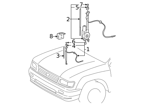 Antenna & Radio for 2000 Toyota Tacoma #0