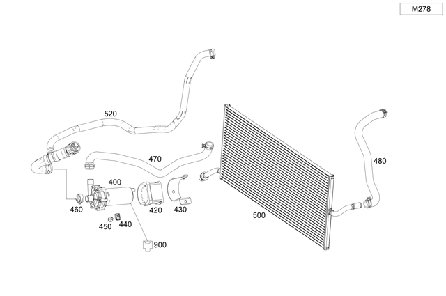 2315010170 - Radiator: Holder for Mercedes-Benz: SL400, SL450, SL550 Image image