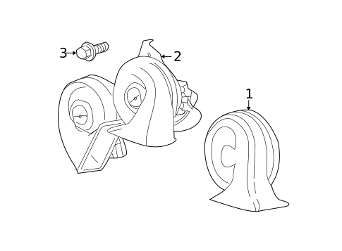 Horn for 2003 Ford Ranger #0