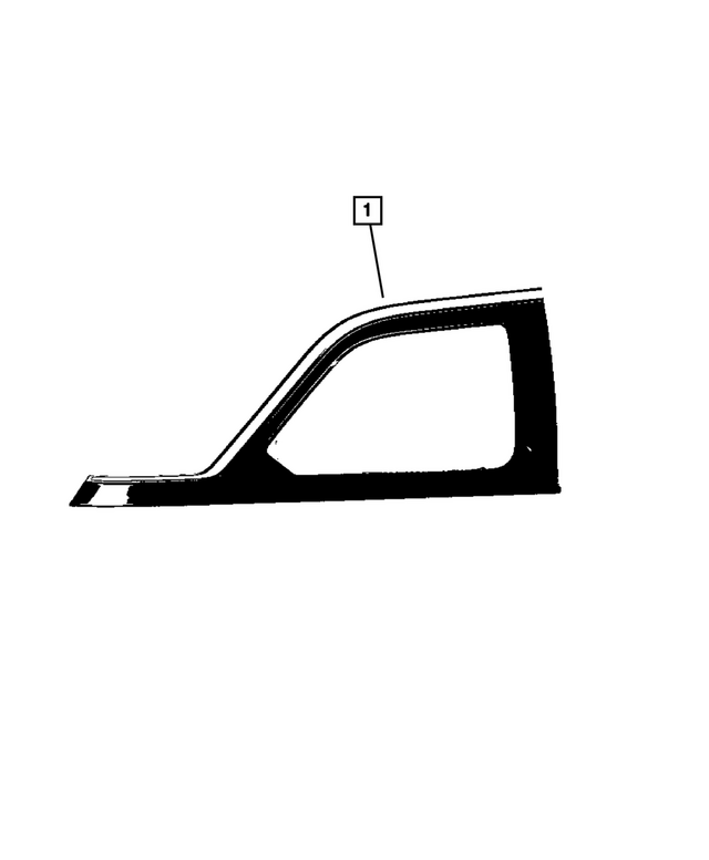 68658388AA - : Quarter Window Glass, Left for Mopar Image