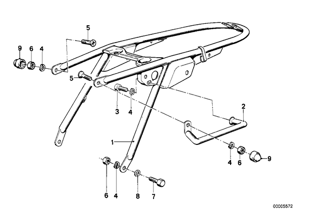 46512301268 - : Rear Frame Black for BMW-Motorrad Image
