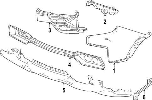 Bumper & Components - Front for 2024 Chevrolet Silverado 1500 #2