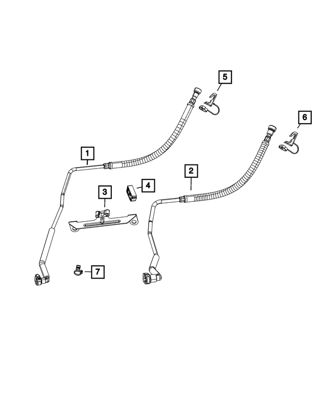 57008757AA - Fuel and Accelerator Pedal: Fuel Vapor Tube for Mopar Image