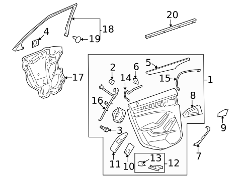Rear Door for 2012 Cadillac CTS #4