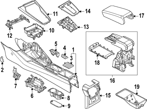 Console for 2023 Audi A3 Quattro #0
