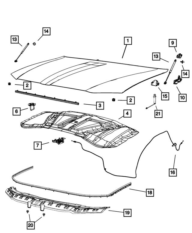 « 68040243AD – Body Sheet Metal Except Doors : Auvent Baquet pour Mopar Image »