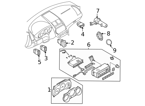 Cluster & Switches for 2004 Nissan Altima #0