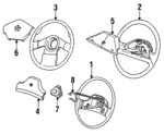 P246GL9 - Steering: Steering Wheel for Chrysler: LeBaron | Dodge: Lancer, Shadow, Spirit Image