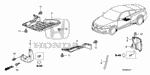 74510TA0A00 - Interior/Bumper: COVER ASSY., R. MIDDLE FLOOR (LOWER) for Honda Image image