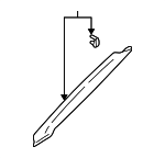 94010FC000GA - Body: Windshield Pillar Trim for Subaru Image