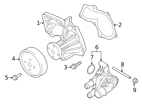 Thermostat & Housing for 2017 Ford Escape #0