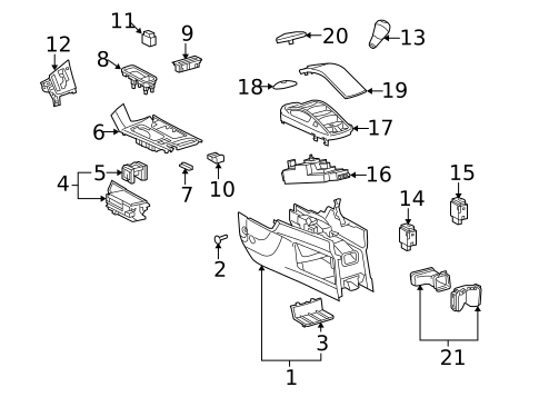 Center Console for 2015 Lexus RX350 #0