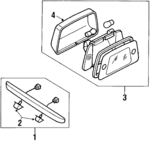 84701GA050 - Electrical: High Mount Lamp for Subaru: DL, GL, Justy, Standard Image
