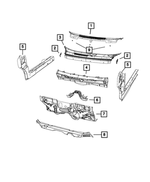 5155719AC - Body Sheet Metal Except Doors: Air Baffle, Left for Mopar Image