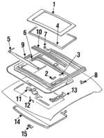9121050Y10 - Body: Glass for Nissan Image