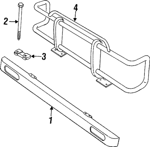 Bumper & Components - Front for 1997 Land Rover Defender 90 #0