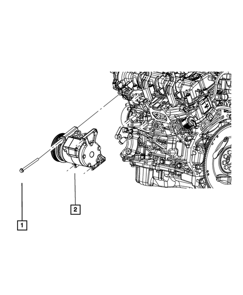 Air Conditioner Compressor and Mounting for 2014 Dodge Durango #2