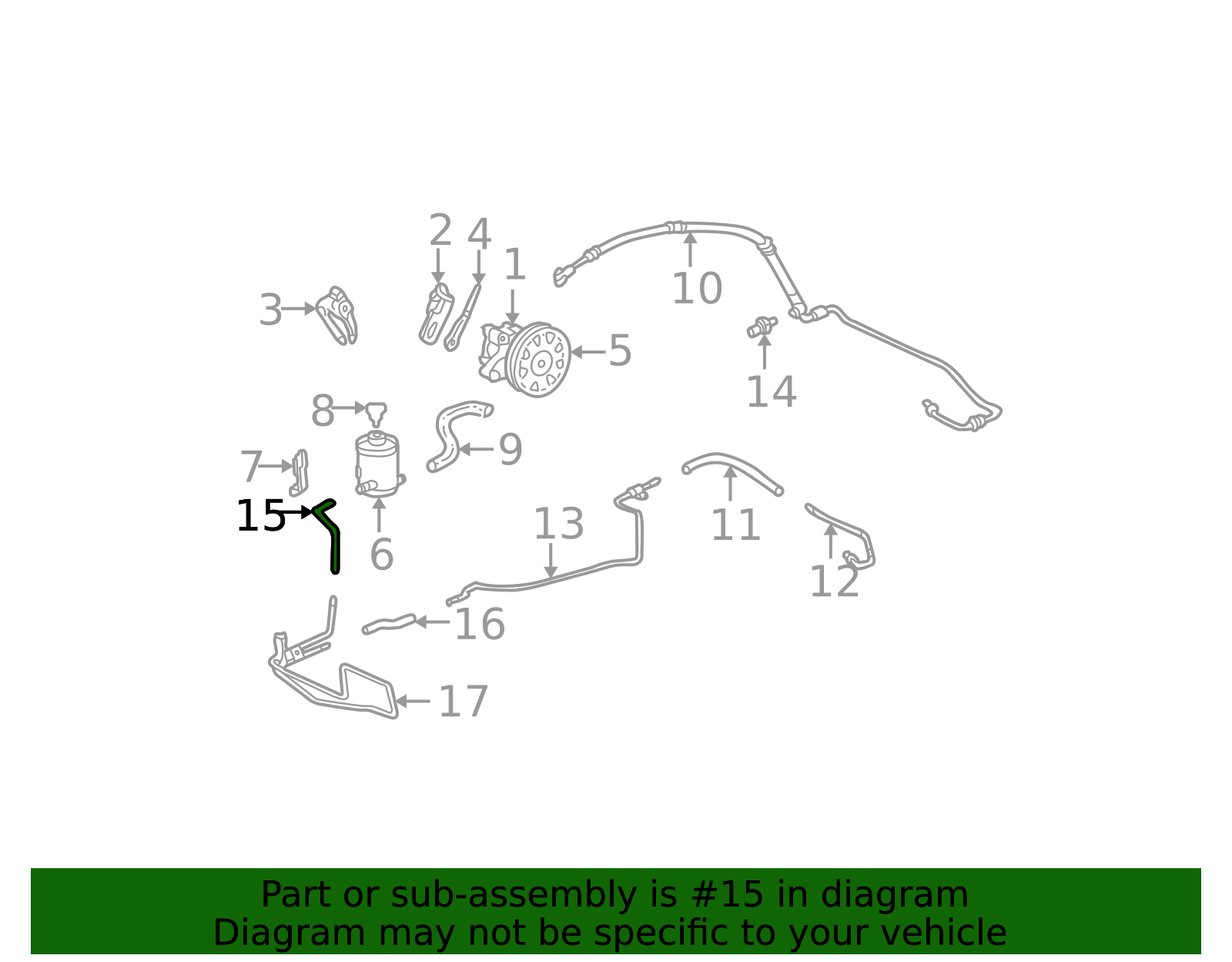 2003-2007 Honda Accord Power Steering Return Hose 53733-SDA-A01 | Clark ...
