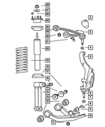 6507080AA - Front Suspension &amp; Drive: Control Arm Washer, Mounting for Jeep: Liberty Image