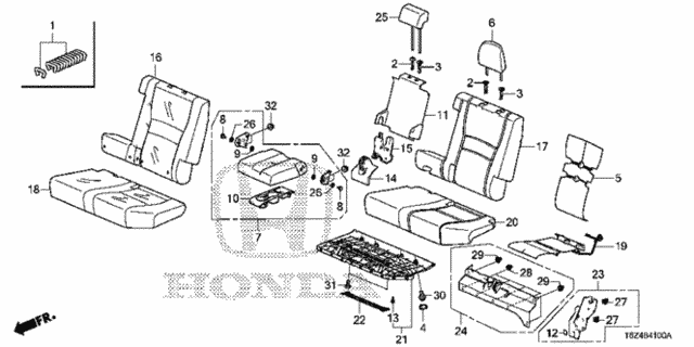 Rear Seat (L.) for 2019 Honda Ridgeline #0