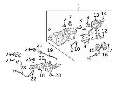 Headlamp Components for 2005 Porsche 911 #3
