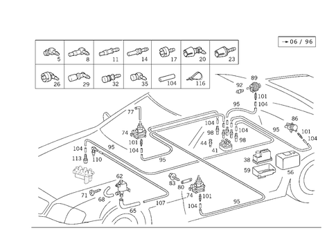 Central Locking System for 1993 Mercedes-Benz 300SL #0
