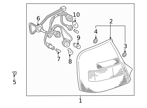 Combination Lamps for 1999 Mazda Protege #0