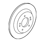 58411L1100 - Brakes: Disc Brake Rotor for Hyundai Image