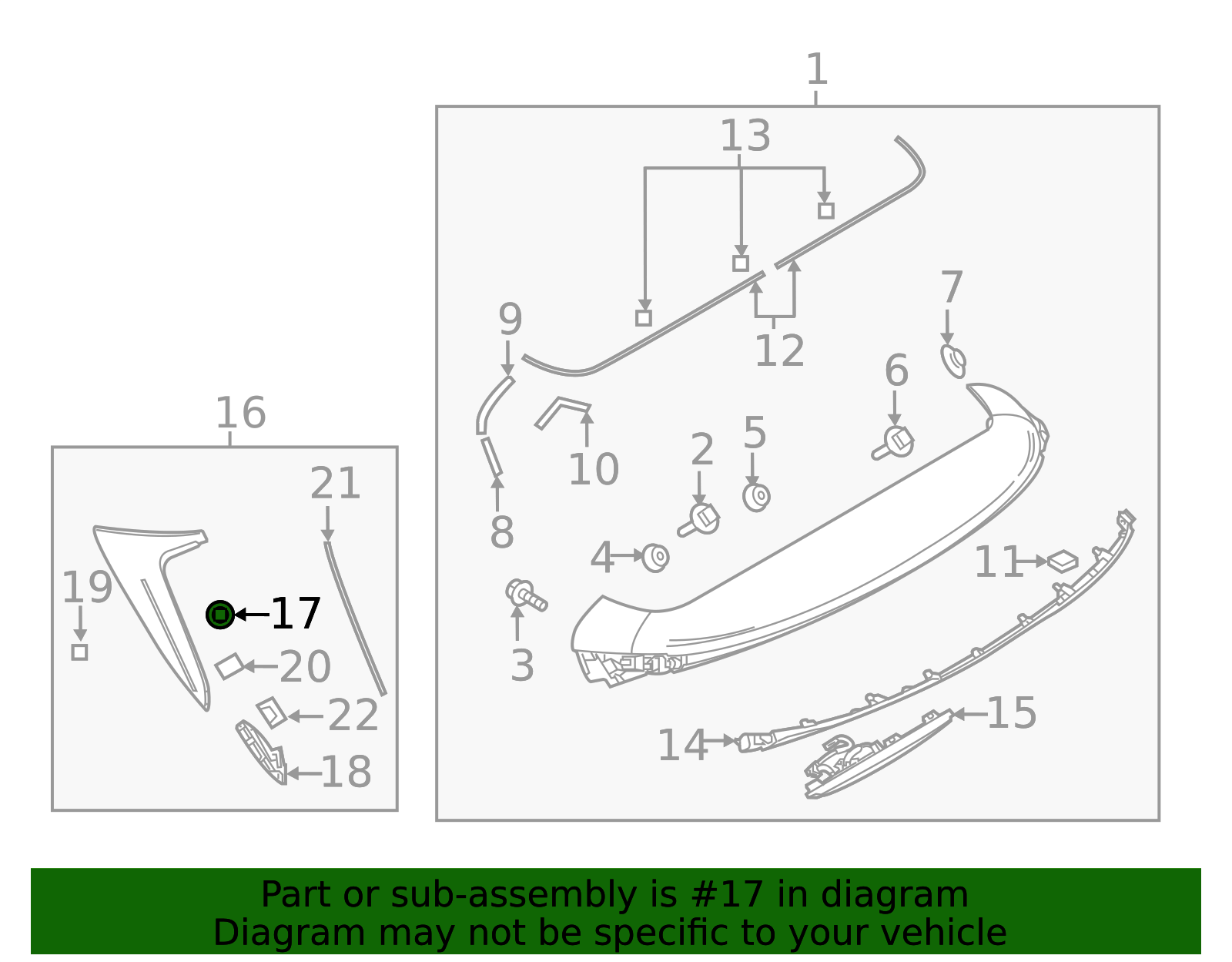 EG21-51-SJ3 - Lift-Gate Finish Panel Trim Plate Clip - 2007-2023