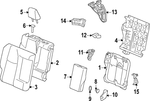 Rear Seat Components for 2023 Toyota Corolla Cross #0