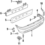F4BZ17K835A - Body: Bumper Cover for Ford: Aspire Image