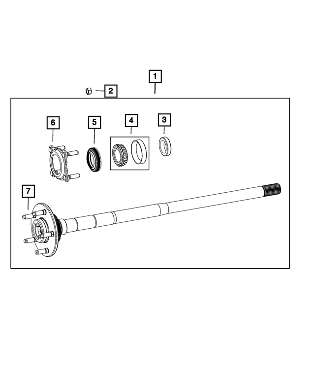 68507421AA - Differential and Drive Line: Axle Shaft Ring for Mopar Image