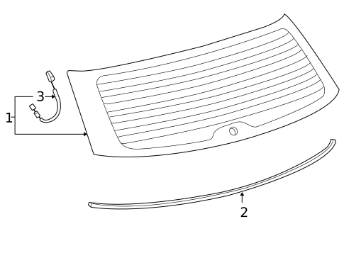 Glass - Lift Gate for 2009 Toyota Matrix #0