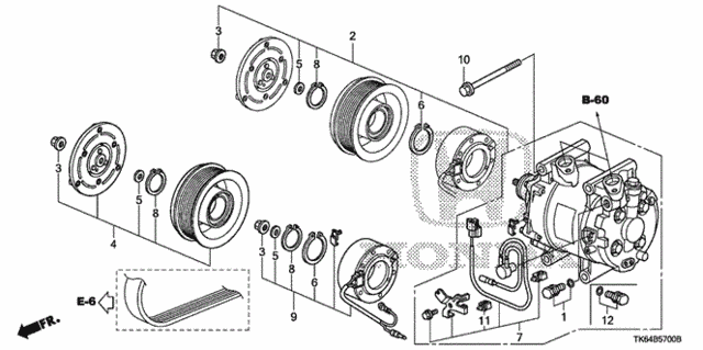 A/C Compressor for 2012 Honda Fit #0