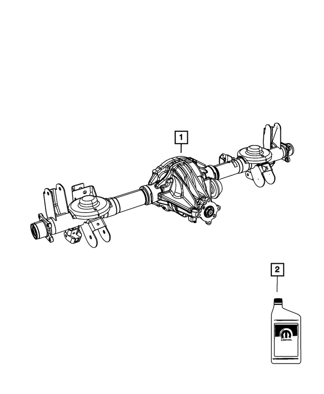 68003663AC - Rear Axle; Corporate 235 MM; Differential and Drive Line: Service Rear Axle for Mopar Image
