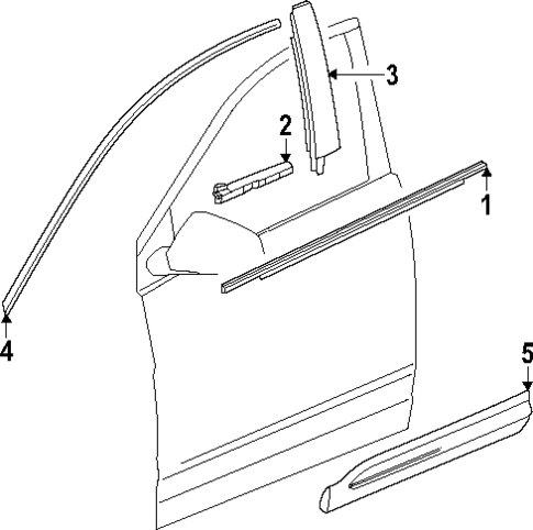 Exterior Trim - Front Door for 2024 Honda Prologue #0