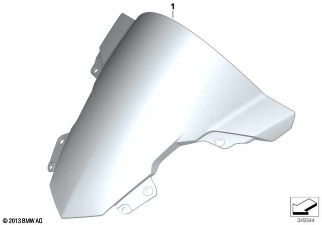 77338550075 - Ergonomics &amp; Comfort: Windshield, High, Tinted for BMW-Motorrad Image