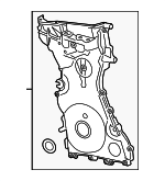JX6Z6019F - Engine: Front Cover for Ford: Transit Connect Image