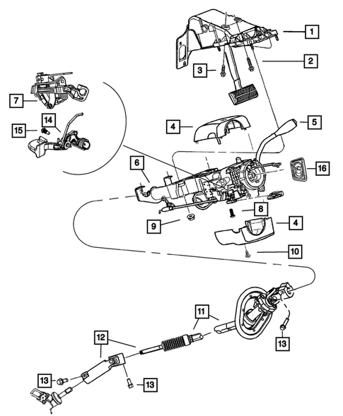 Steering Column and Intermediate Shaft for 2013 Ram 2500 #0