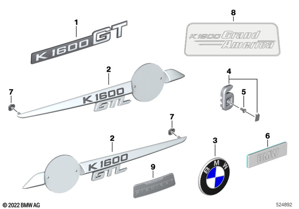 51147721222 - Badge 1996-2025 BMW-Motorrad | BMW Motorrad USA