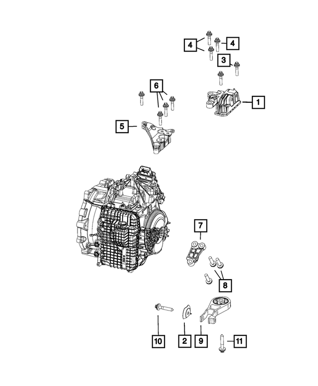 68439614AA - Transmission: Engine Mount Isolator for Mopar Image