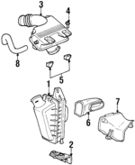 4612442 - Engine: Air Cleaner Assembly Bracket for Chrysler: Grand Voyager, Town &amp; Country, Voyager | Dodge: Caravan, Grand Caravan Image
