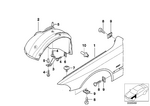 51718205059 - Bodywork: Holder Wheelwell Cover Front Left for BMW Image