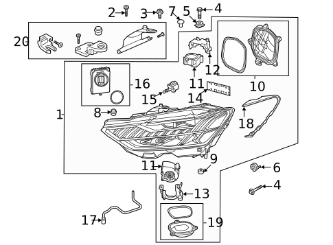 Headlamp Components for 2025 Audi RS6 Avant #0