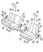1DL251D5AA - Interior Trim: Rear Seat Cushion for Dodge: Ram 1500, Ram 2500, Ram 3500 Image