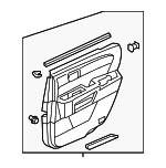 83751SZAA02ZC - : 2010-2011 Honda Pilot - Lining Assembly L Rear Door *NH686L* (Warm Gray) for Honda: Pilot Image